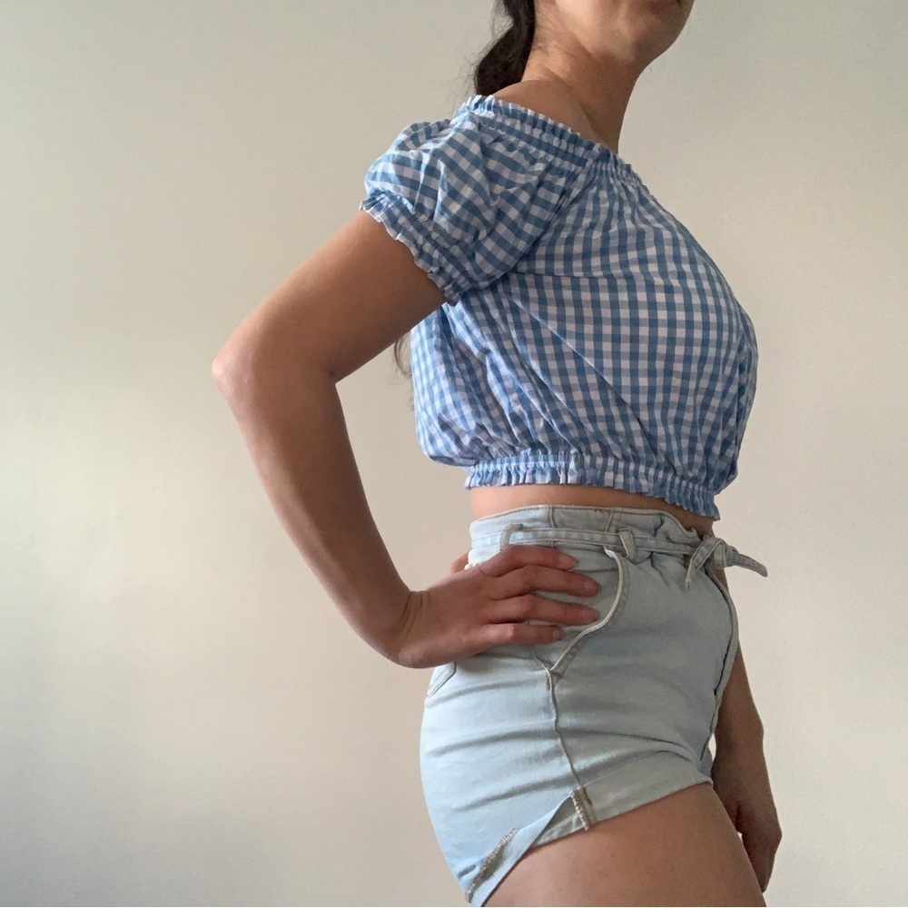 ๐บ Streetwear Society Plaid Checkered Crop Top - Women's Size Medium ๐บ - Picture 3 of 10
